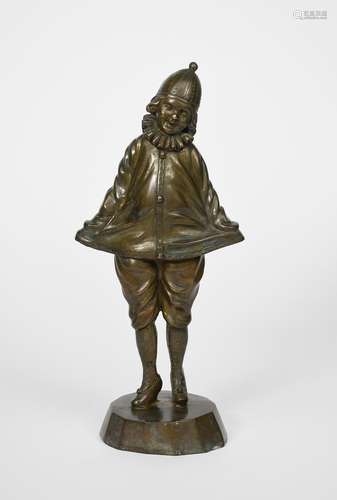 Demetre Chiparus (1886-1947), after Little Clown a patinated bronze figure unsigned 43.5cm. high