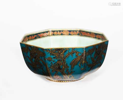 'Firbolgs III' a Wedgwood Fairyland lustre bowl designed by Daisy Makeig-Jones, octagonal, printed