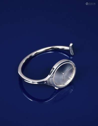 A Georg Jensen stainless steel Torun watch designed by Vivianna Torun Bulow-Hube, model no.336,