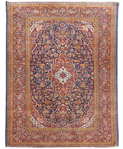 A PAIR OF KASHAN RUGS CENTRAL PERSIA, FIRST HALF 20TH CENTURY of kurk wool (2) 204 x 130cm