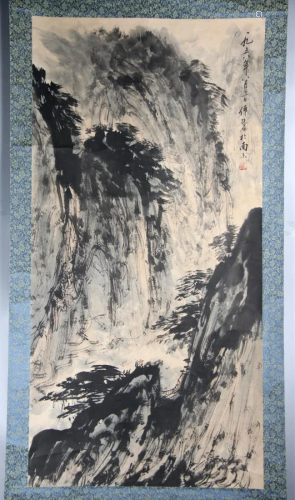 CHINESE PAINTING OF MOUNTAIN LANDSCAPE