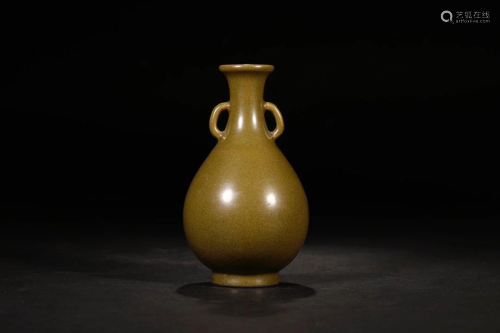 DOUBLE-EAR TAWNY PEAR VASE