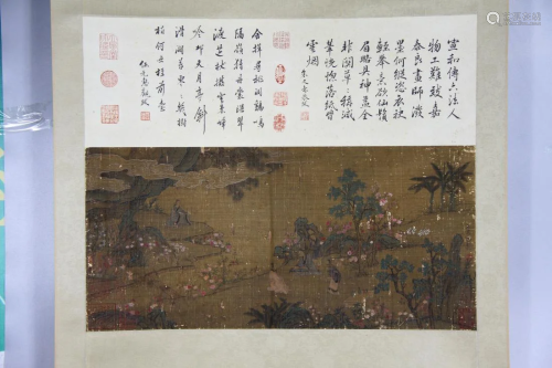 CHINESE PAINTING OF SCHOLAR GATHERING IN GA…