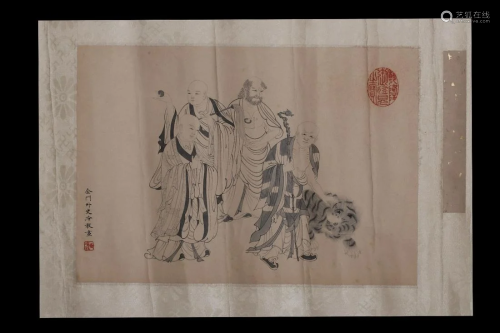 CHINESE INK PAINTING OF ARHATS