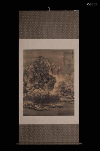 CHINESE INSCRIBED PAINTING OF SNOWY LAND…