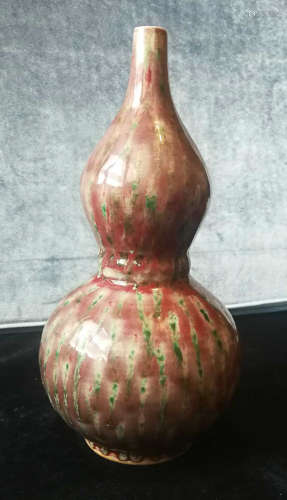 清康熙款豇豆红釉葫芦瓶
