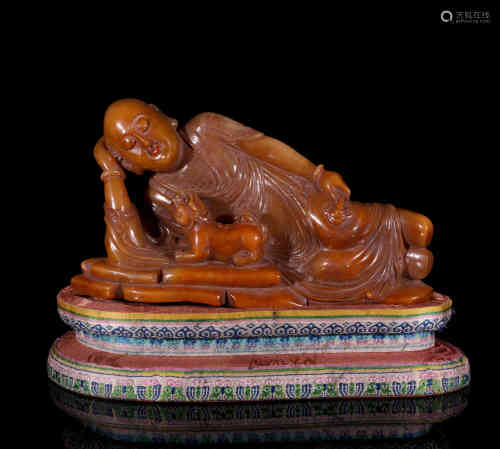 A Chinese Lying Buddha Ornament