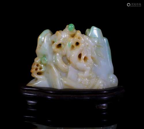 A Chinese Jadeite Ornament of Landscape