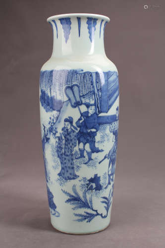 A Chinese Blue and White Porcelain Vase