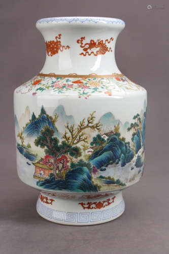 A Chinese Porcelain Lantern-shaped Zun