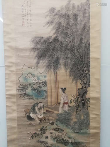 A Chinese Figure Painting, Fei Danxu Mark