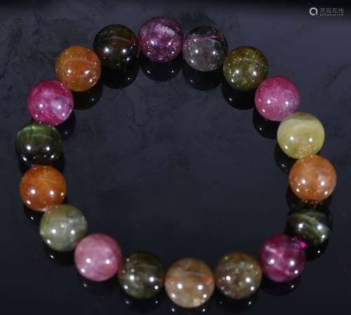 A Chinese Tourmaline Bracelet