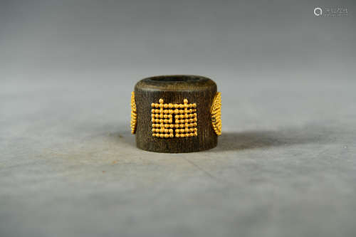A Chinese Aloeswood Thumb Ring