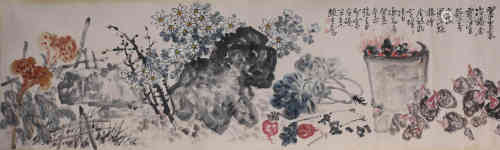 A Chinese Flower-and-plant Painting, Zhao Yunhe Mark