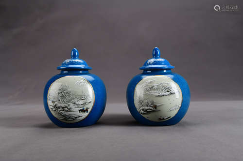 A Pair of Chinese Porcelain Jars