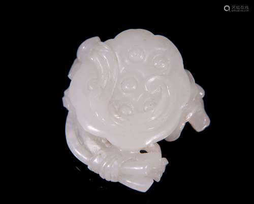 A Chinese Hetian Jade Hand-piece of Lotus seed