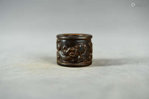 A Chinese Aloeswood Thumb Ring