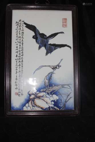 A Chinese Porcelain Board Painting