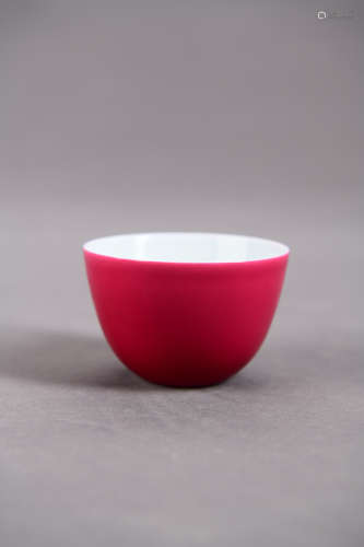A Chinese Red Porcelain Cup