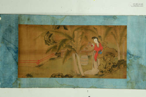 A Chinese Figure Painting, Chouying Mark