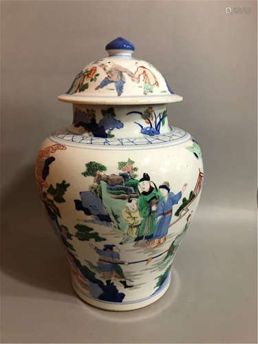 A Famille Verte Jar Qing Dynasty