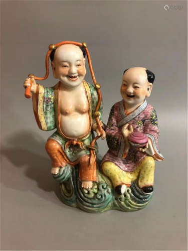Famille Rose Porcelain Immortals Qing Dynasty