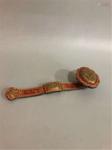 An Iron Red and Gilt Ruyi Qing Dynasty