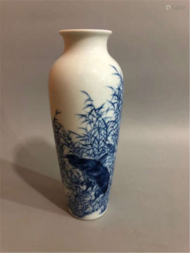 A Blue and White Sleeve Vase