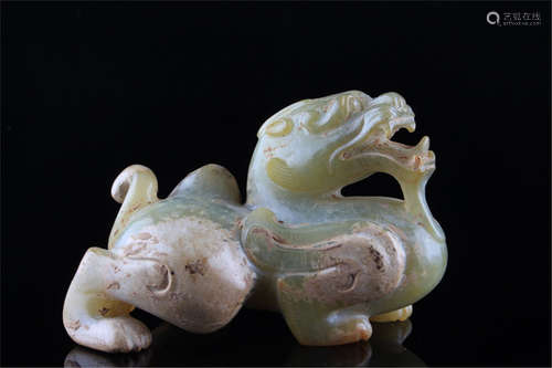 A Carved Jade Beast