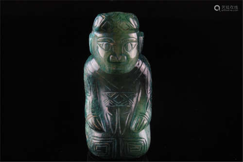 A Jade Seated Figure