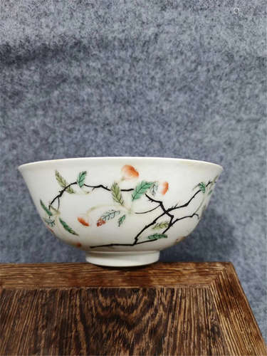 A Famille Rose Bowl Qing Dynasty