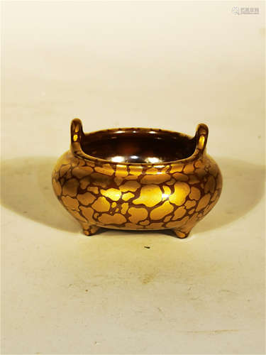 A Gold-splashed Censer Qing Dynasty