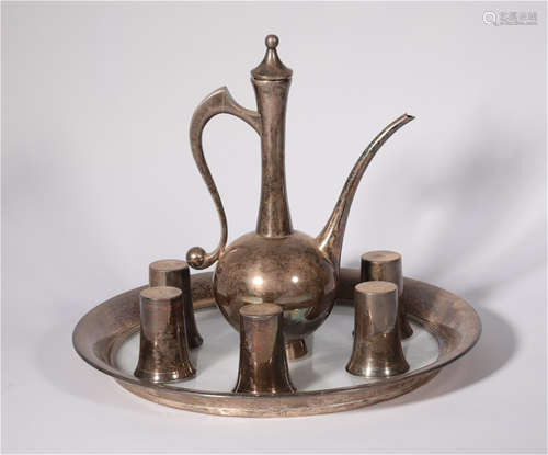 A Silver Wine Set 18th Century - 19th Century