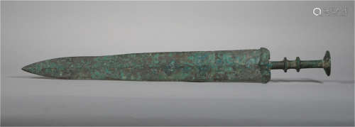 A Bronze Parcel Gilt Sword of Warring States period