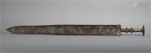 A Bronze Parcel Gilt  Sword of the Warring States period