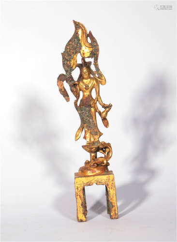 A Bronze Gilt Guanyin of North Wei Dynasty