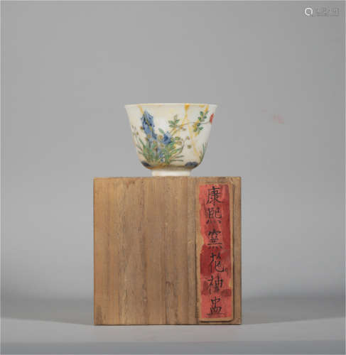 A Doucai Floral Cup of Qing Dynasty