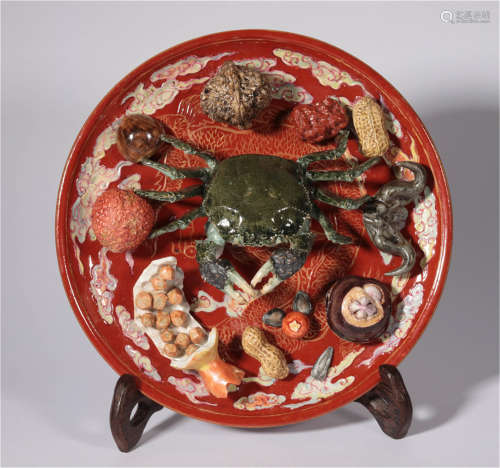 A  Porcelain Plate of Qing Dynasty