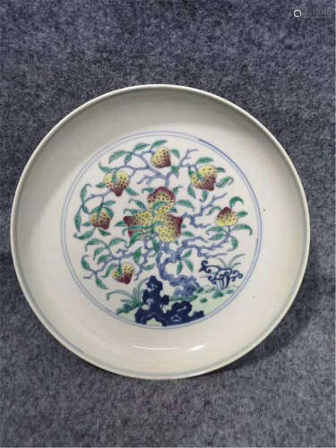 A Doucai Plate of Qing Dynasty