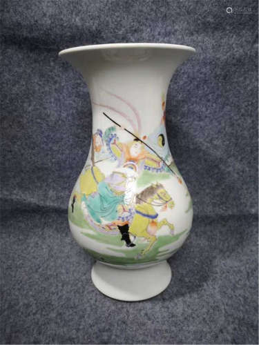 A Famille Rose Vase of Qing Dynasty