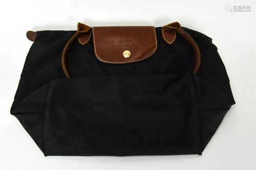 Longchamp Leather & Canvas Tote Bag / Purse