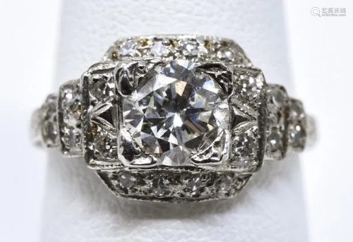 Impressive Estate Platinum 1.25 Carat Diamond…