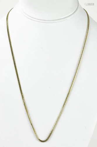 Antique Gold Filled Curb Link Necklace Chain