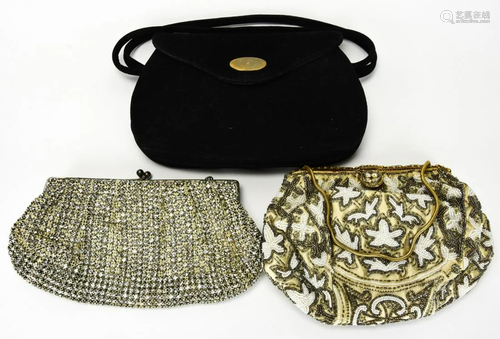 Three Vintage Ladies Evening Purses / Hang Bags