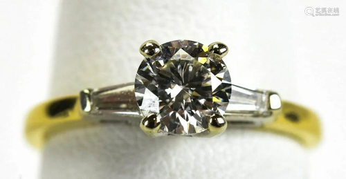 Estate 14kt Yellow & White Gold .70 Carat Diamond