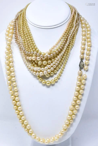 Collection of Vintage 1950s & 1960s Faux Pearls