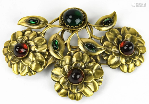 Huge Vintage Joseff of Hollywood Floral Brooch