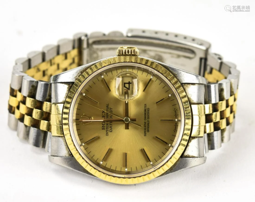 Vintage Two Tone 18kt Gold & Stainless Men's Rolex