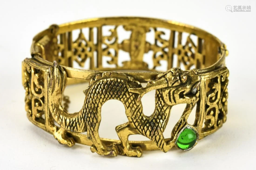 Vintage Costume Jewelry Chinese Dragon Bracelet