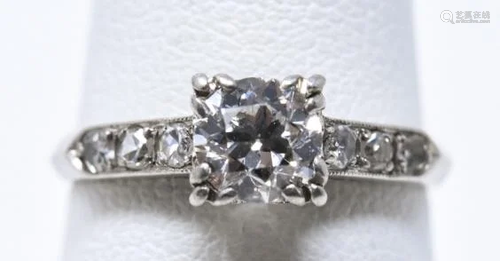 Estate Platinum & .60 Carat Diamond Ring